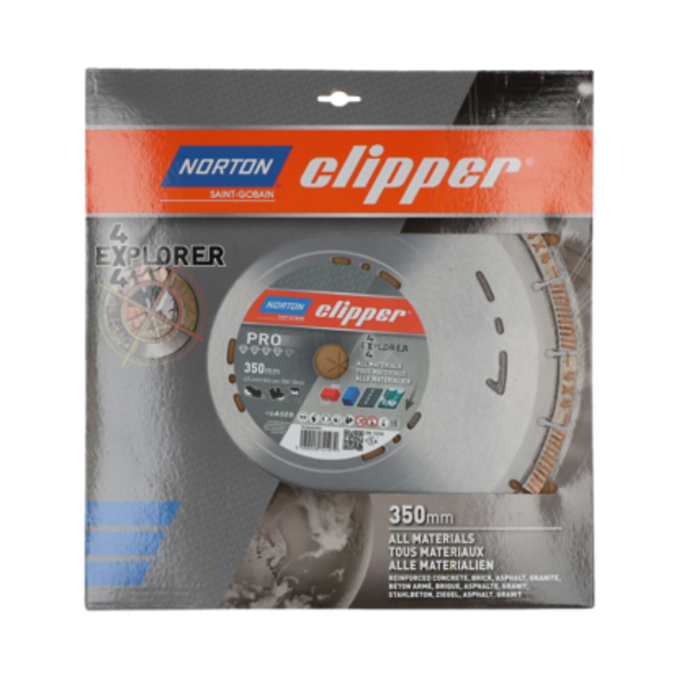 Norton Norton CLIPPER PRO 4x4 Diamantsagblad MULTIMATERIAL SENTER25,4 Ø350x3,2 2