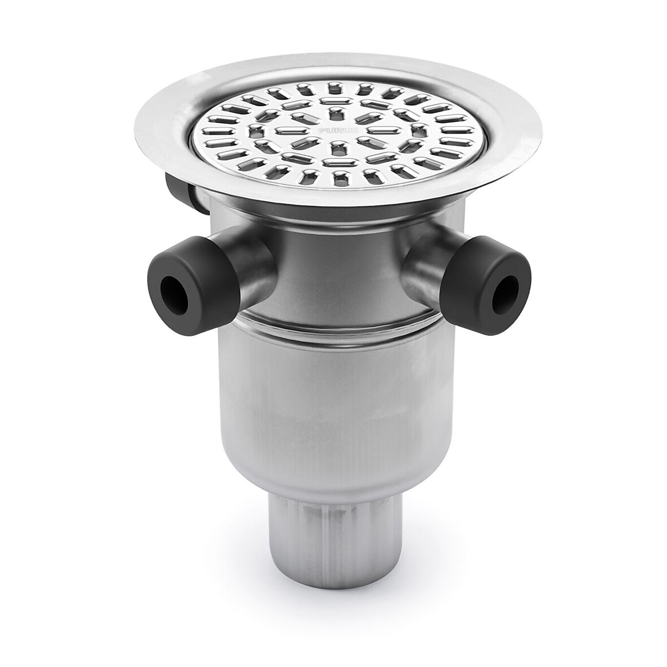 Purus Joti Baldex sluk 75 mm rustfri med bunnutløp 1