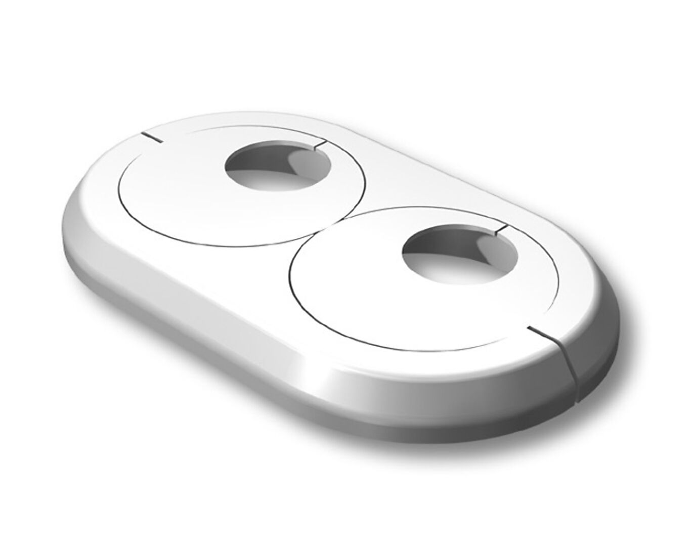 LK Systems Dekkbrikke 16 mm dobbel, hvit 1