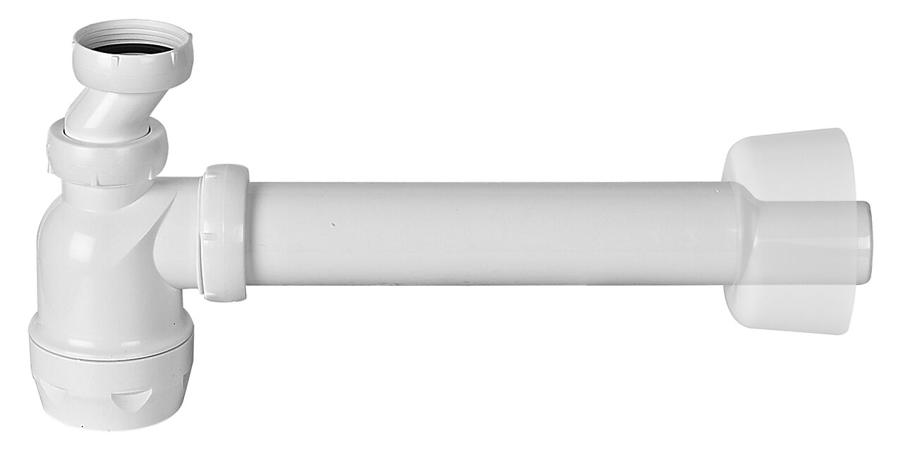 Faluplast Flaskevannlås vegg, hvit. 1 1/4" x 32/40 mm 1