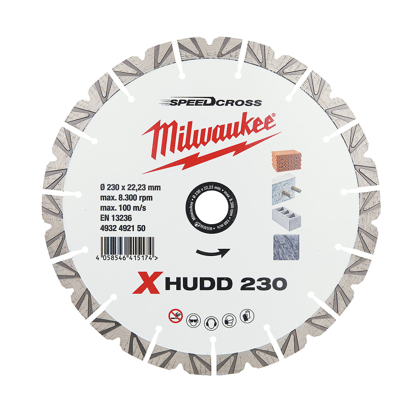 Milwaukee Milwaukee SPEEDCROSS DIAMANT Kappeskive XHUDD SENTER22,23 Ø230 1