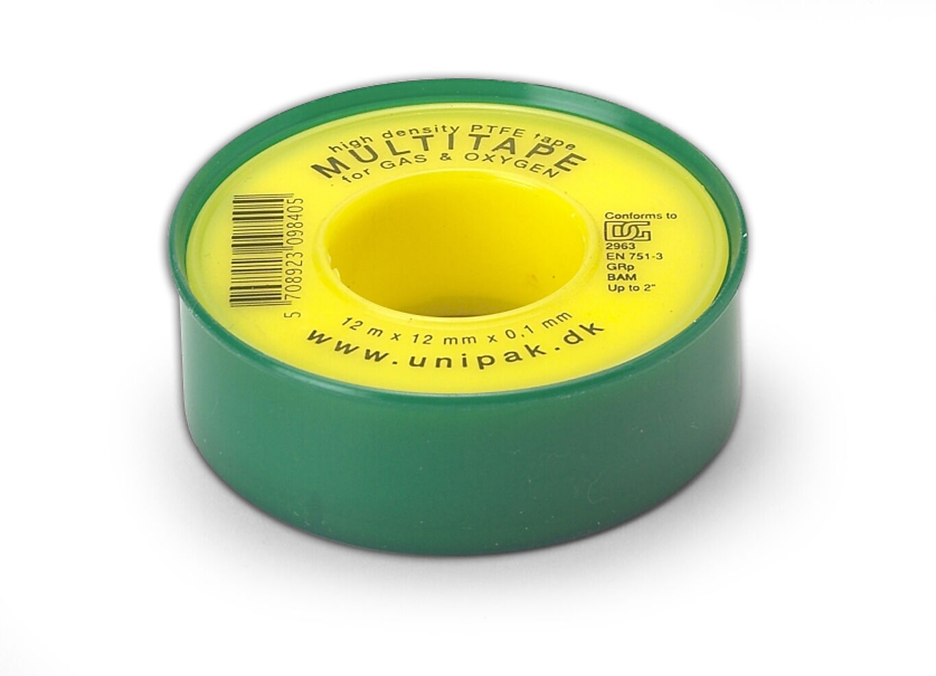 Gjengetape for damp/gass 12 mm x 12 m multitape