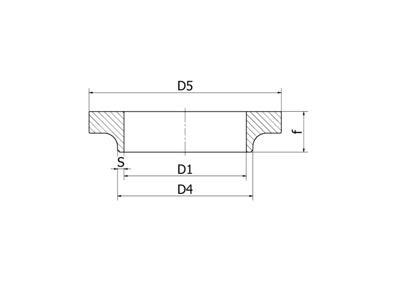 Union sveisestuss kort 316L 25,0x1,2 F=7,5 SMS 2