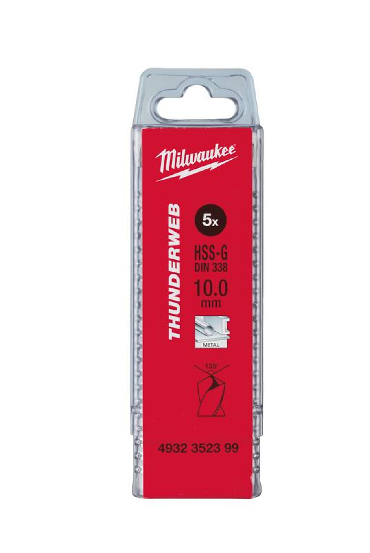Milwaukee Metallbor HSS-G 10,0X133 mm 5 stk 1
