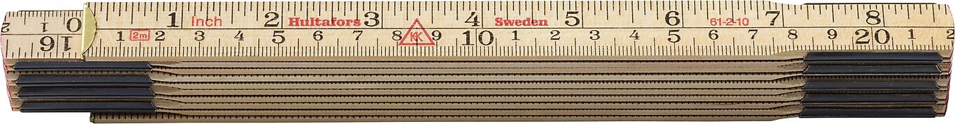 Hultafors Hultafors meterstokk 2 meter, tre mm/tomme 6