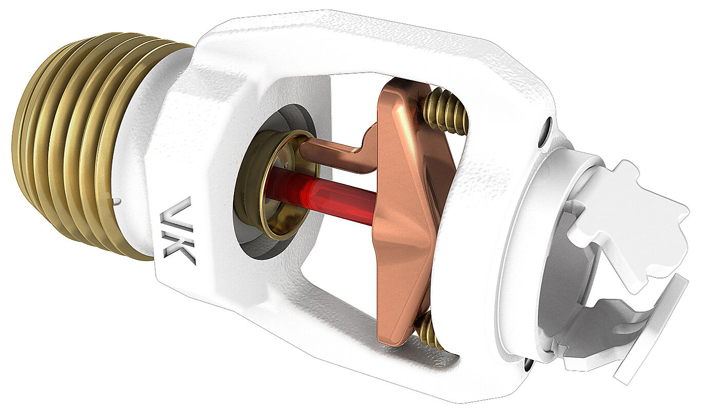 Sprinklerhode side bolig 1/2" K58 QR hvit 68°C