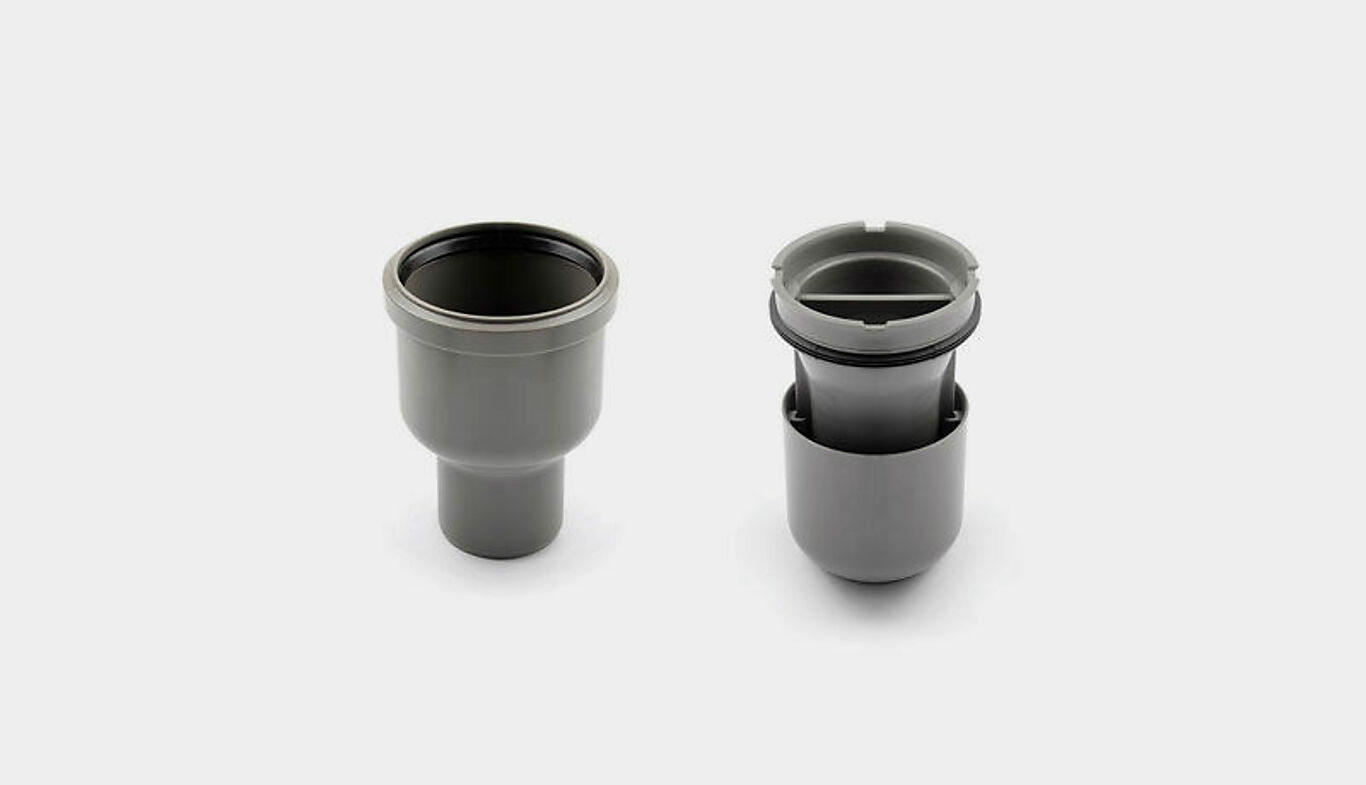 Unidrain Unidrain 2412 utløpshus 75 mm hjørne bunnutløp 3