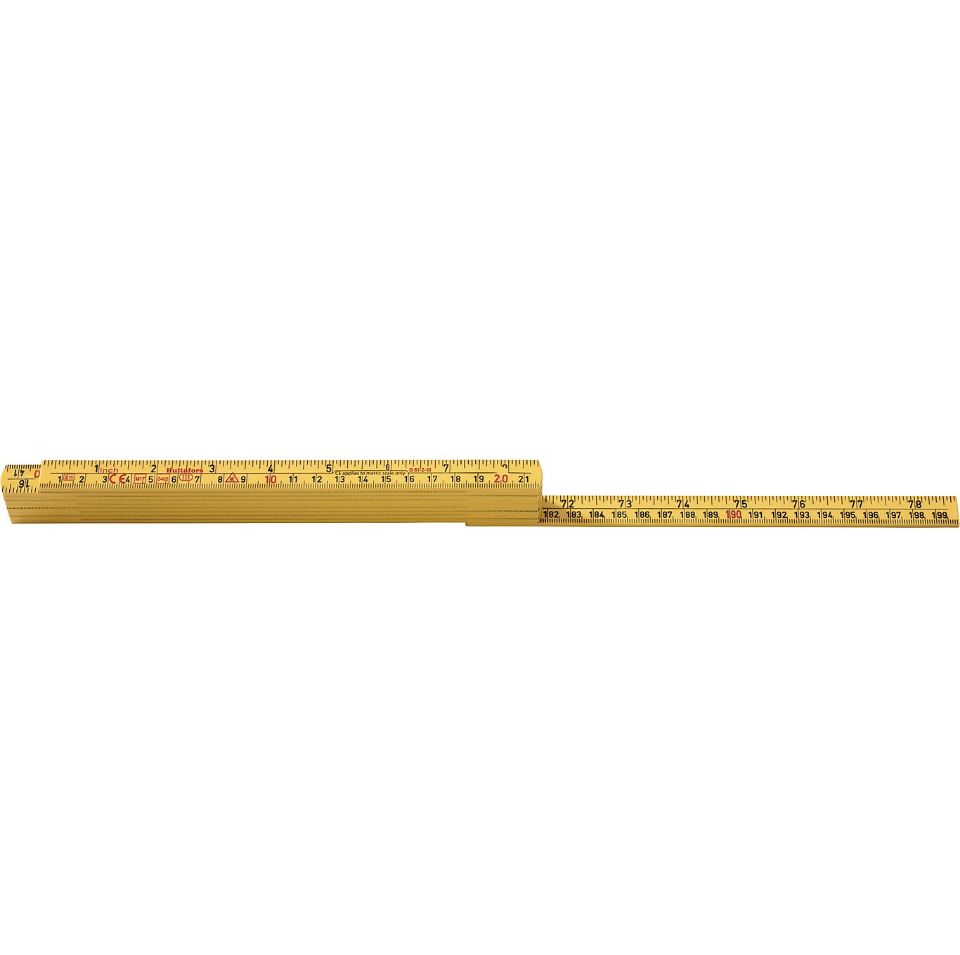Hultafors Meterstokk 2 meter, glassfiber, mm/tomme 3