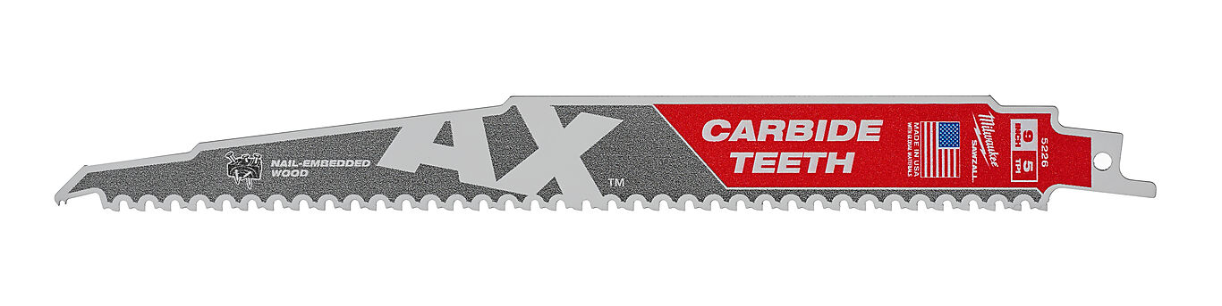 Milwaukee Milwaukee AX TCT Bajonettsagblad TREVERK m/SPIKER 5TPI 230MM 5P 1