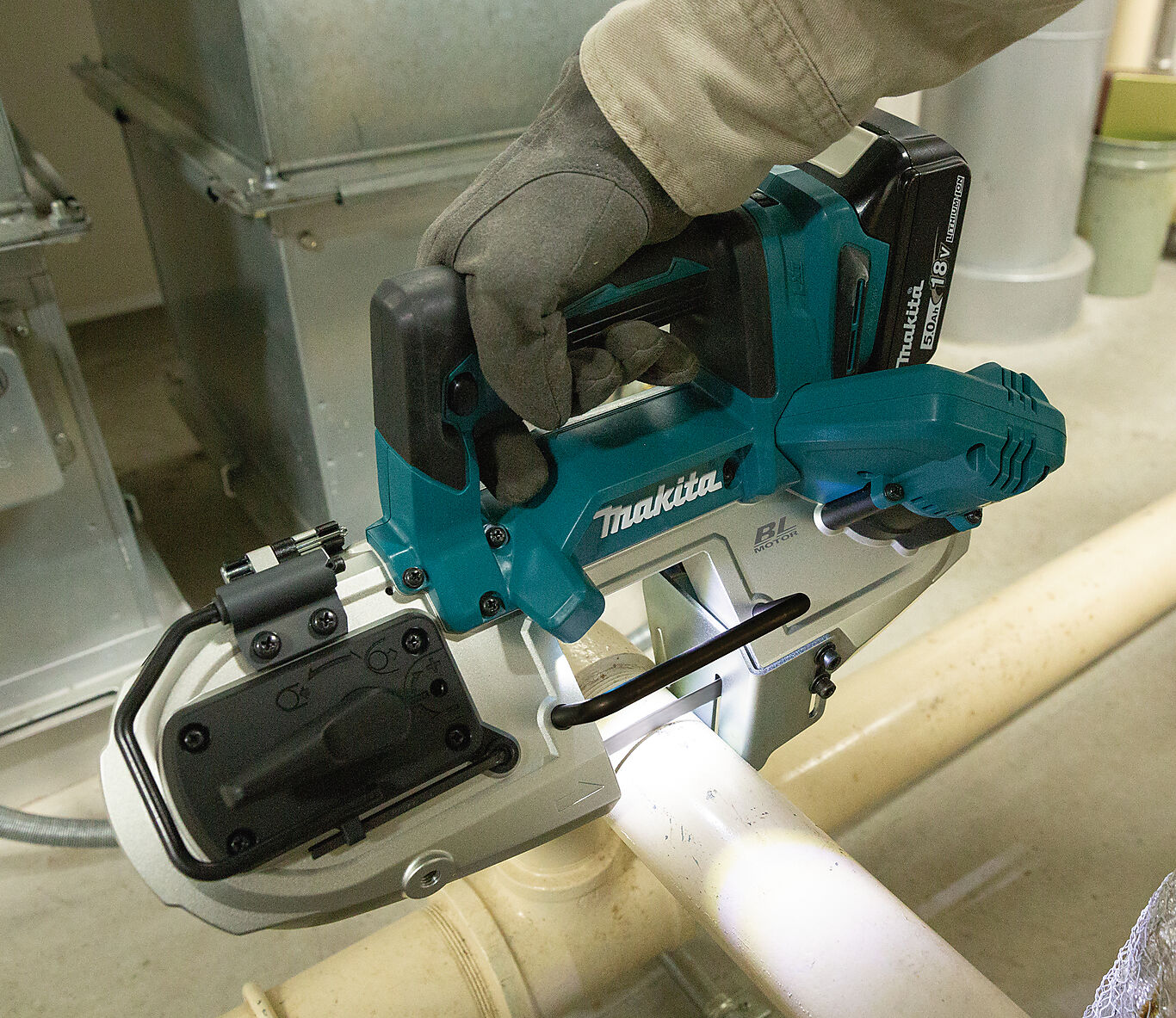 Makita Makita Båndsag 18v 66mm dpb183z lxt bl-m 5