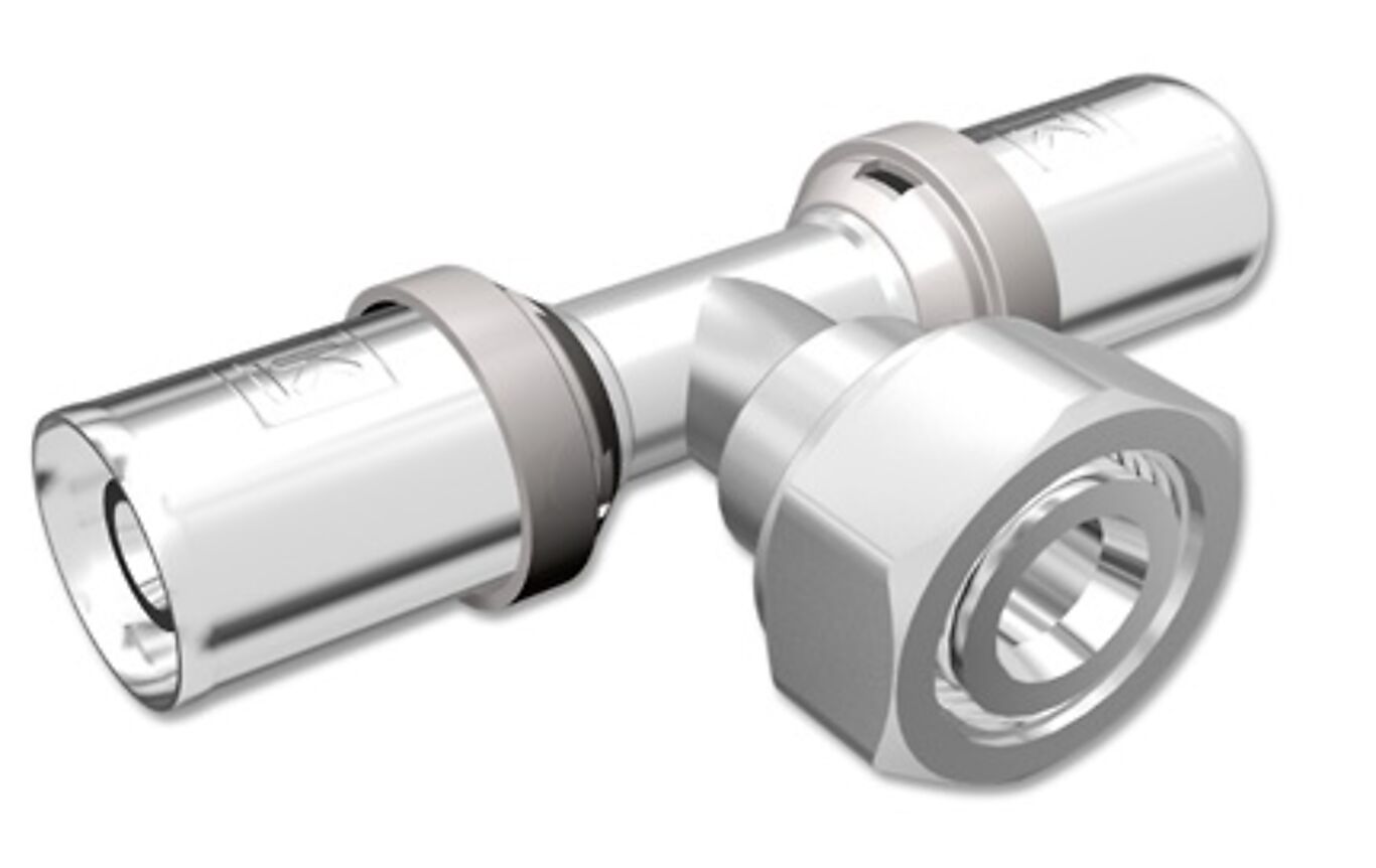 LK Systems LK T-rør 20 x 3/4" x 20 mm Presspex, løpemutter 1