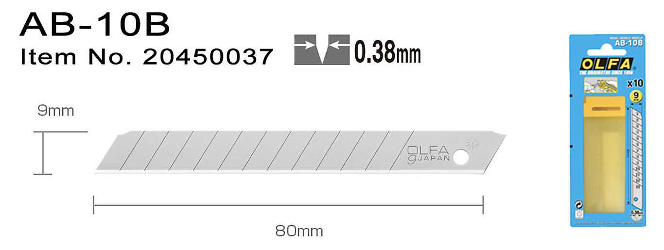 Olfa Olfa knivblad 9 mm AB-10B 10 stk 2