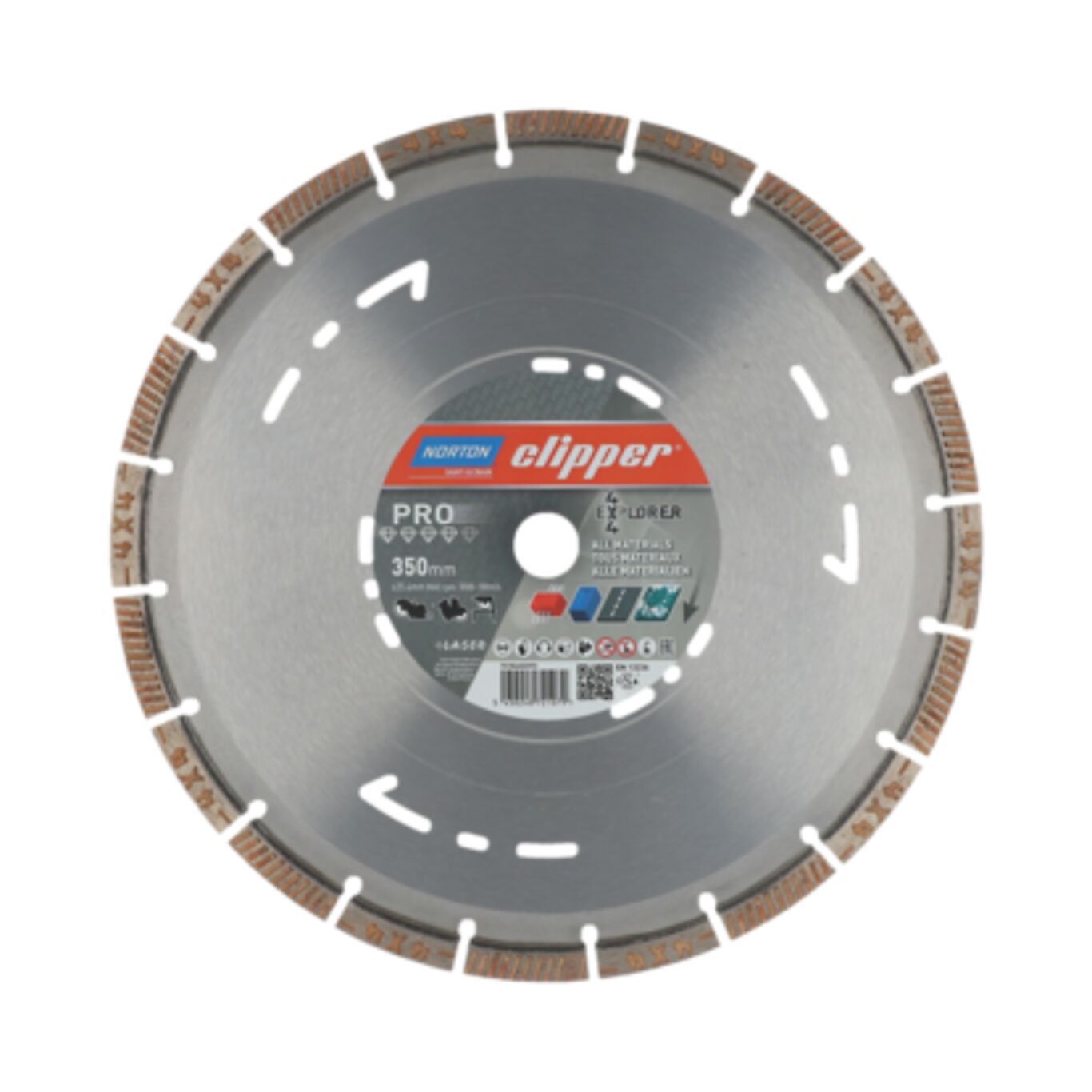 Norton Norton CLIPPER PRO 4x4 Diamantsagblad MULTIMATERIAL SENTER25,4 Ø350x3,2 1