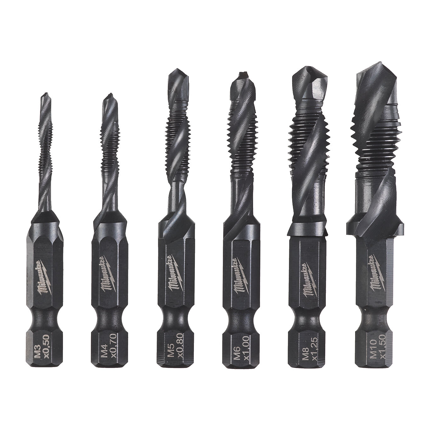 Milwaukee Milwaukee HSS-G Gjengetappbor HEX1/4" SETT 6P 1