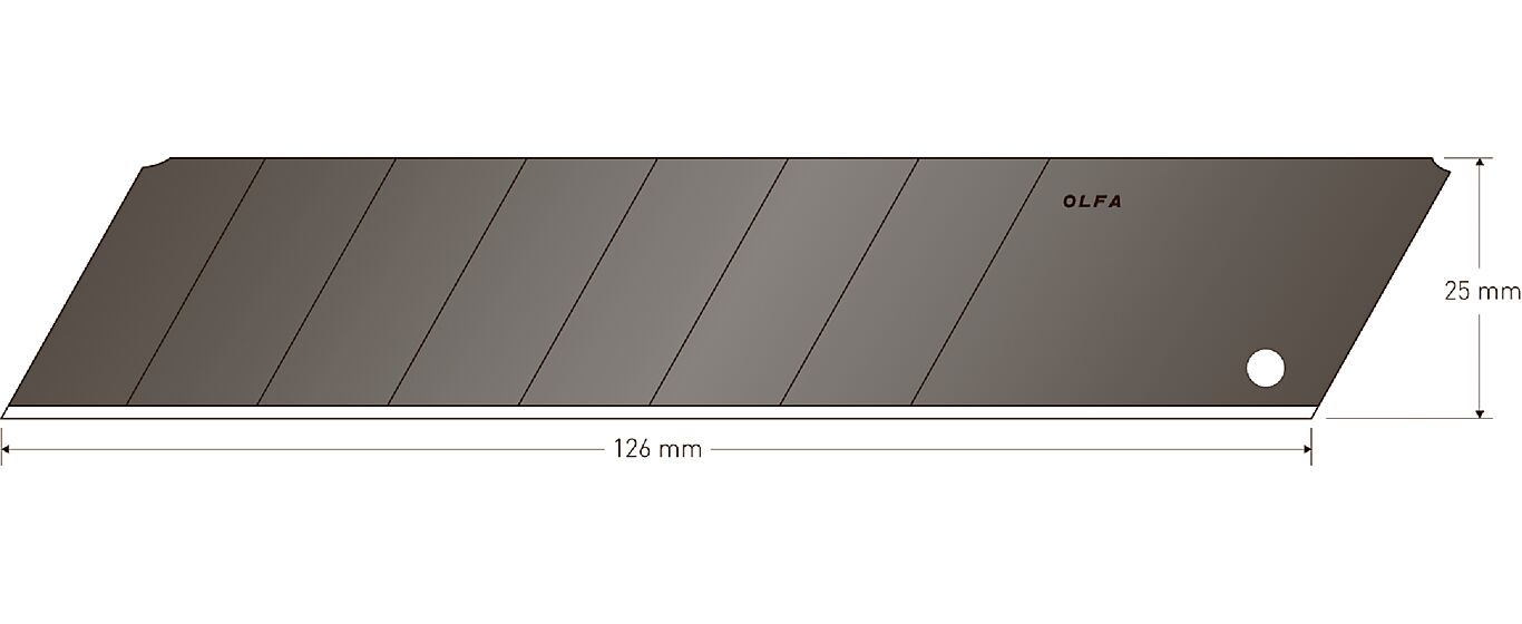 Olfa knivblad 25 mm sort HBB-5B 5 stk