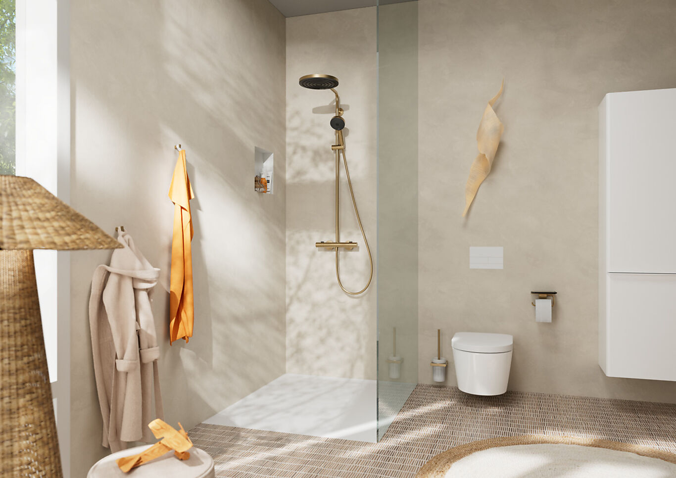 Hansgrohe Hansgrohe Pulsify S Puro takdusjsett Showerpipe børstet bronse 2