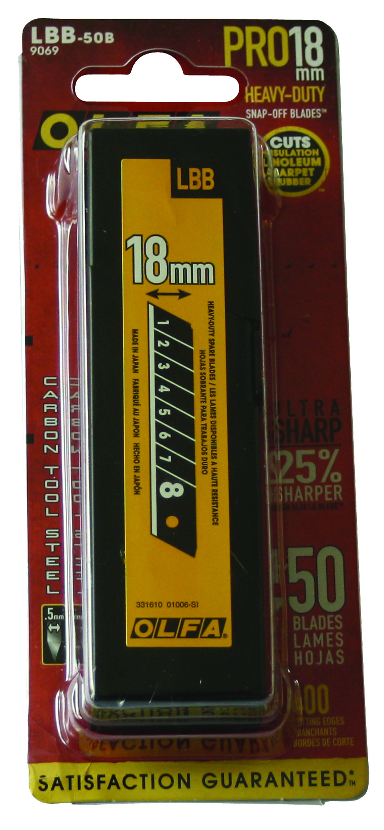 Olfa Olfa knivblad 18 mm sort LBB-50 50 stk 1