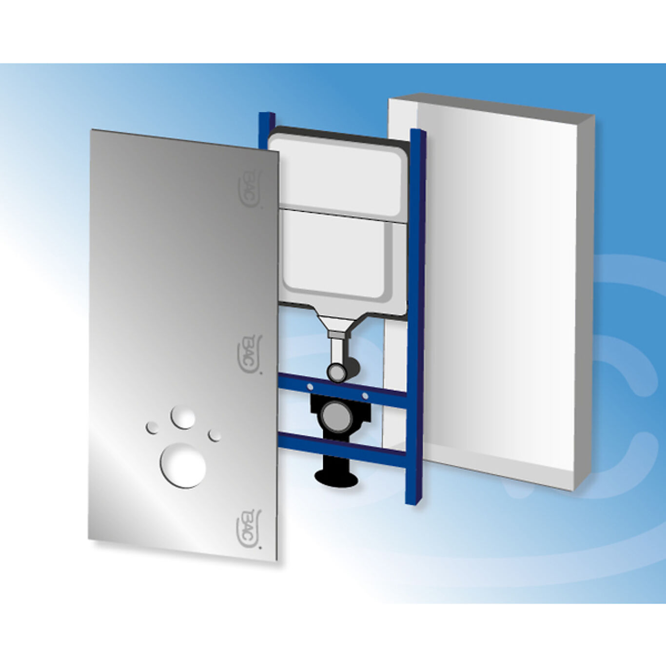 BAC Frontplate 500x1500x12mm /4hull