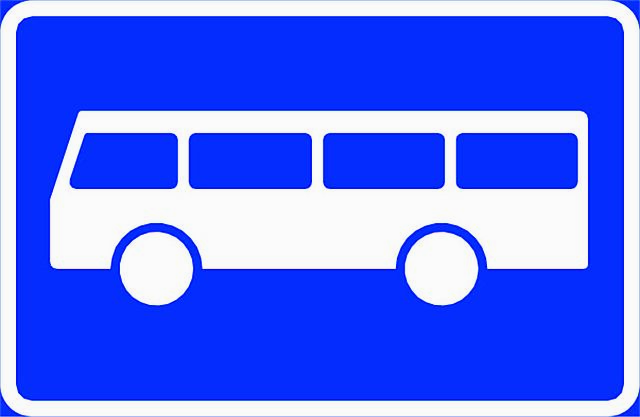 Tosidig skilt 512 "Holdeplass for buss" US KL1 1
