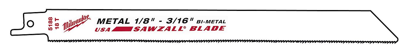 Milwaukee Milwaukee THIN KERF BIM Bajonettsagblad METALL 18TPI 230MM 5P 1