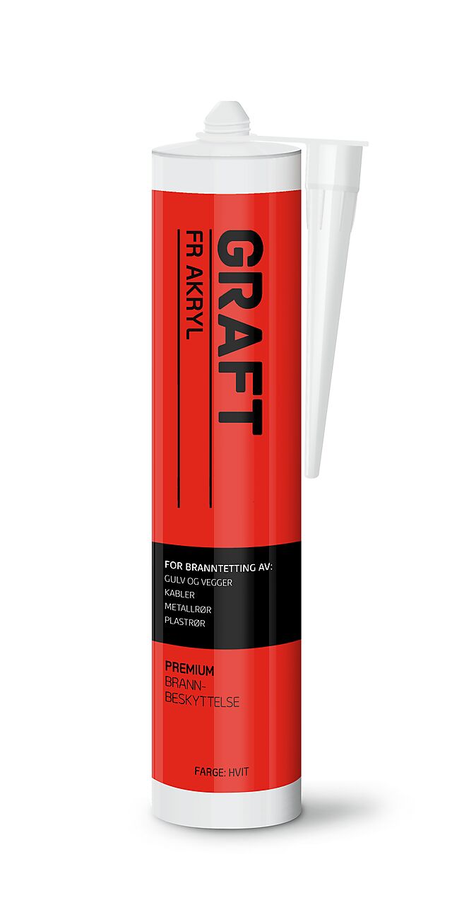 Protecta Graft fugemasse akryl hvit, brannfug 310 ml 1