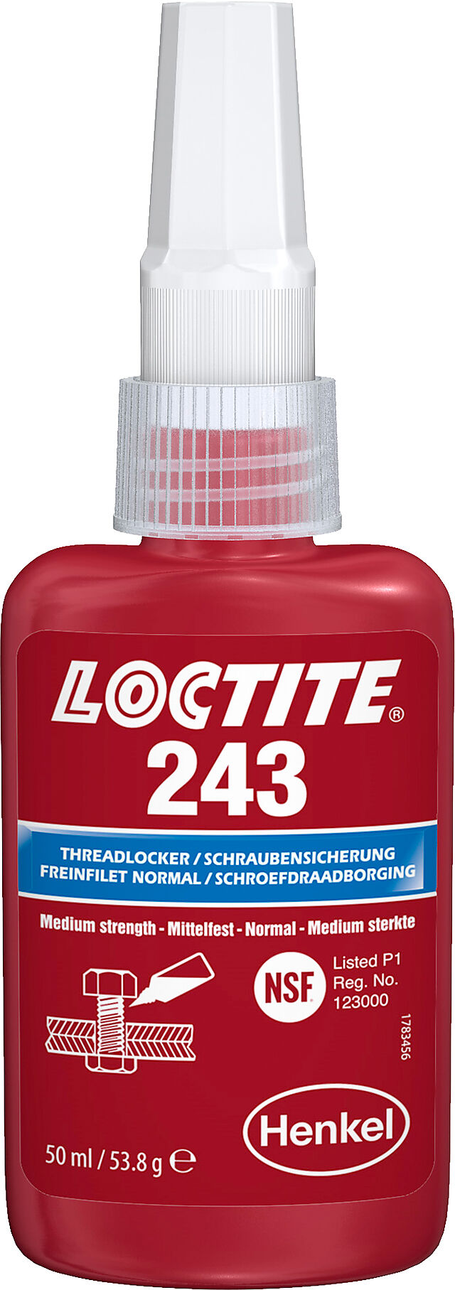 Loctite Skruelåsing Loctite 243, demonterbar 50 ml 1