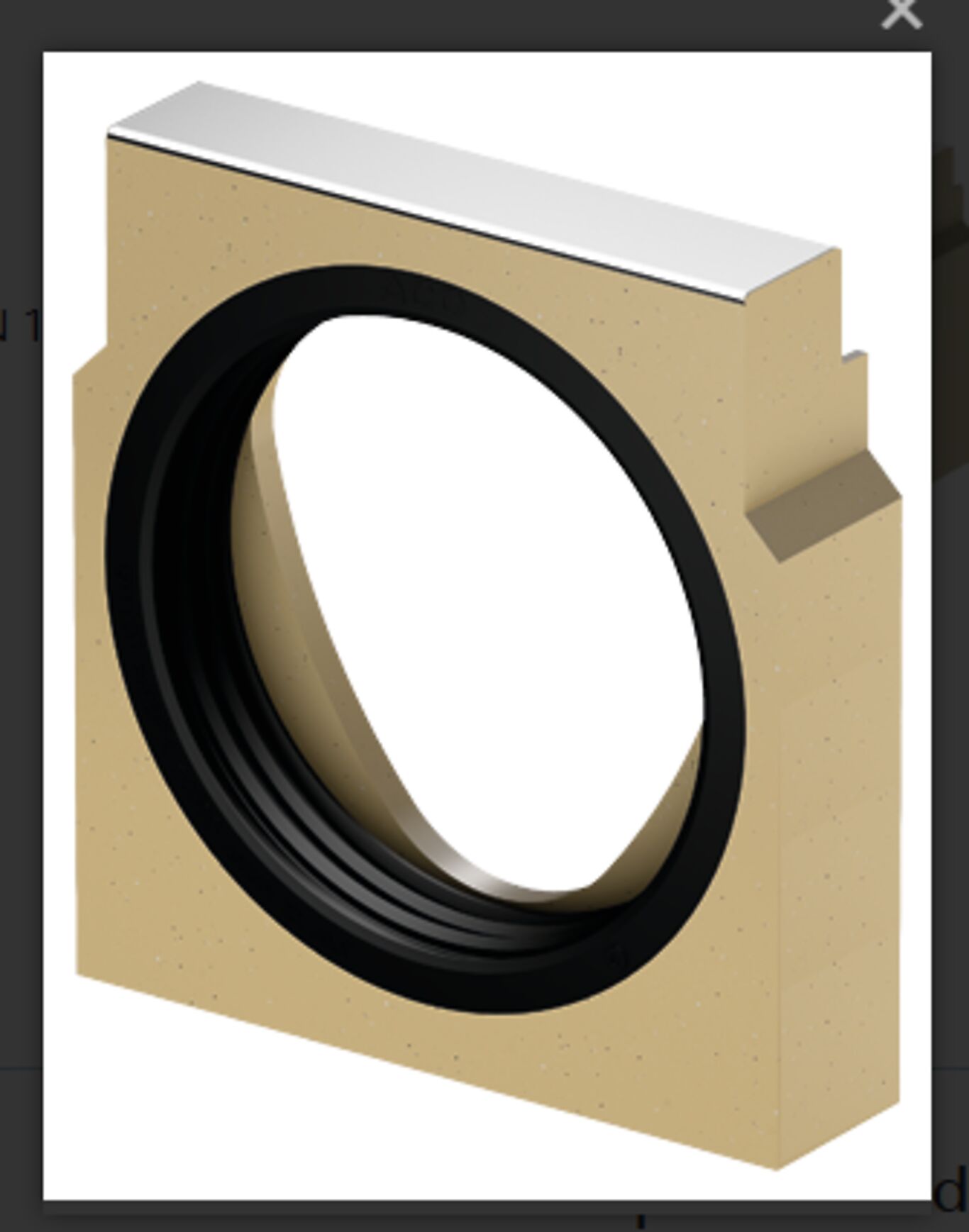 Aco ACO multiline seal in v150s t0.0 endevegg med utløp ø110 galv 1