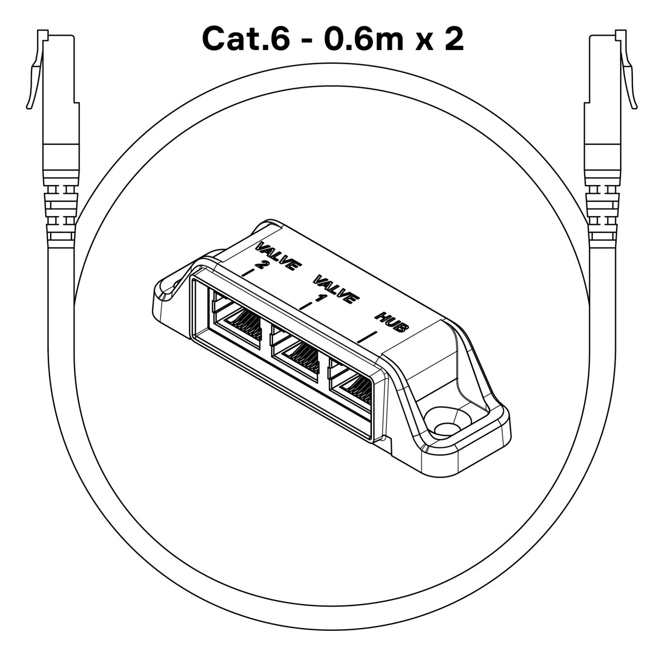 Kabel Kit dobbel ventil R For utvidelse til to ventiler