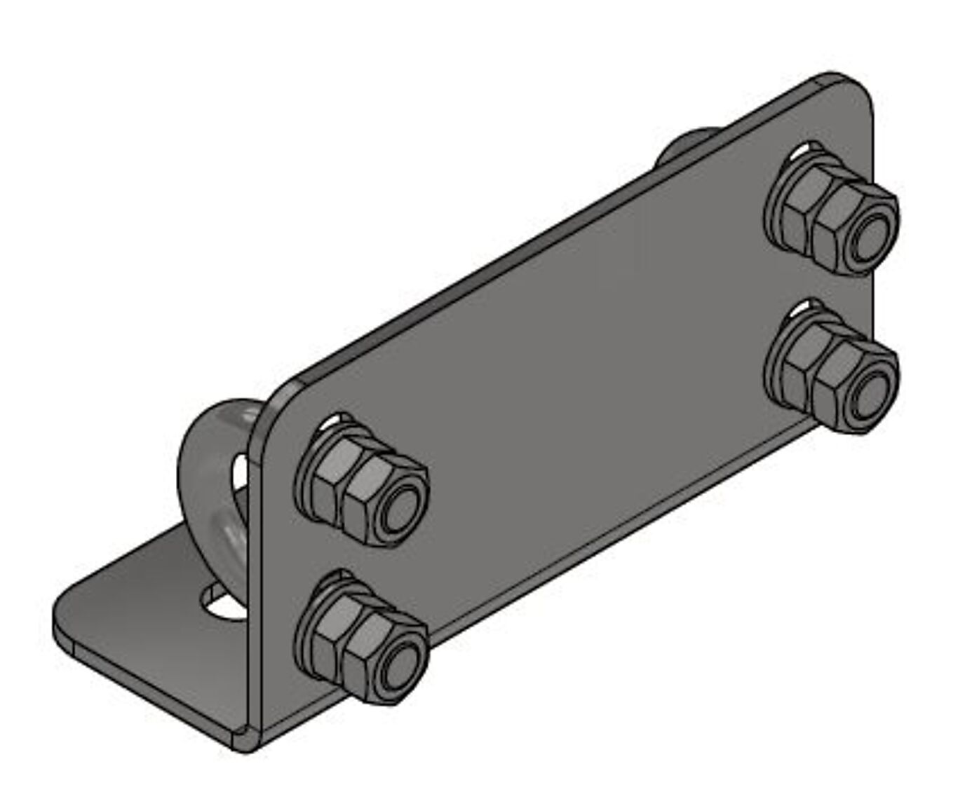 Slim-sign brakett topp/bunn kamstål Ø20mm