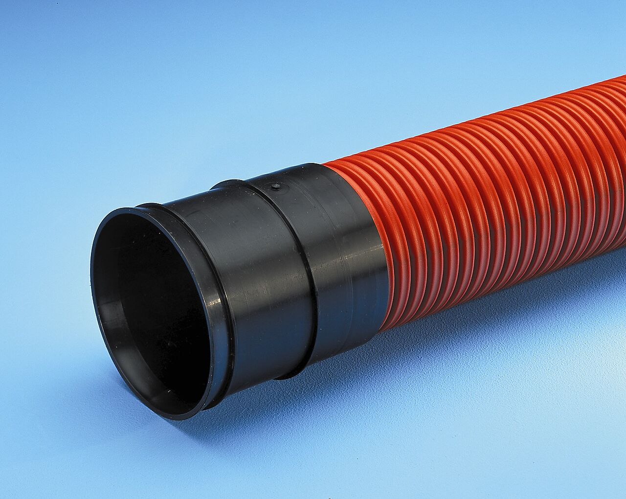 Kabelrør 125 mm rød m/muffe DV 6 meter 1