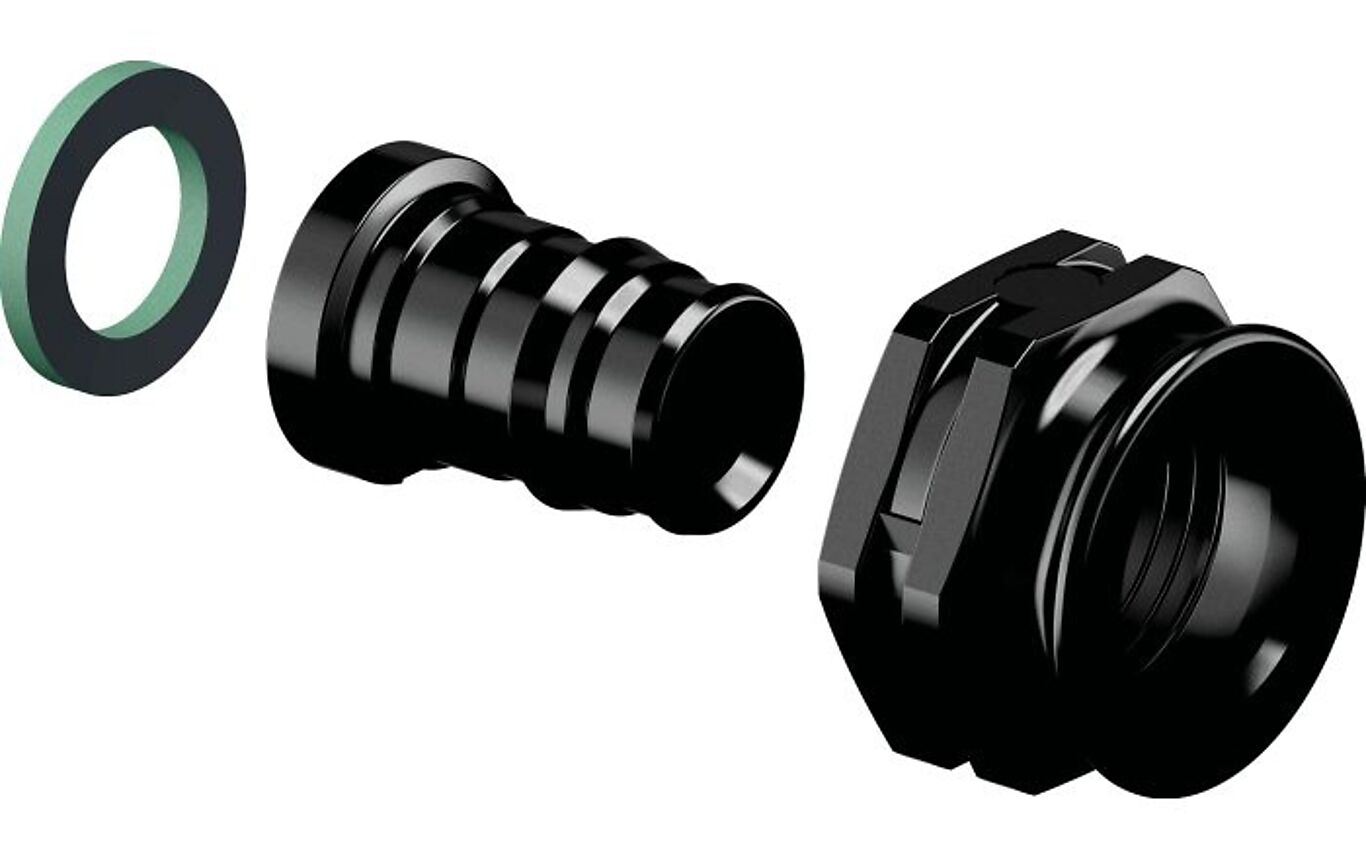 Uponor Uponor Q&E PPSU rettnippel med løpemutter 16-g1/2" 1