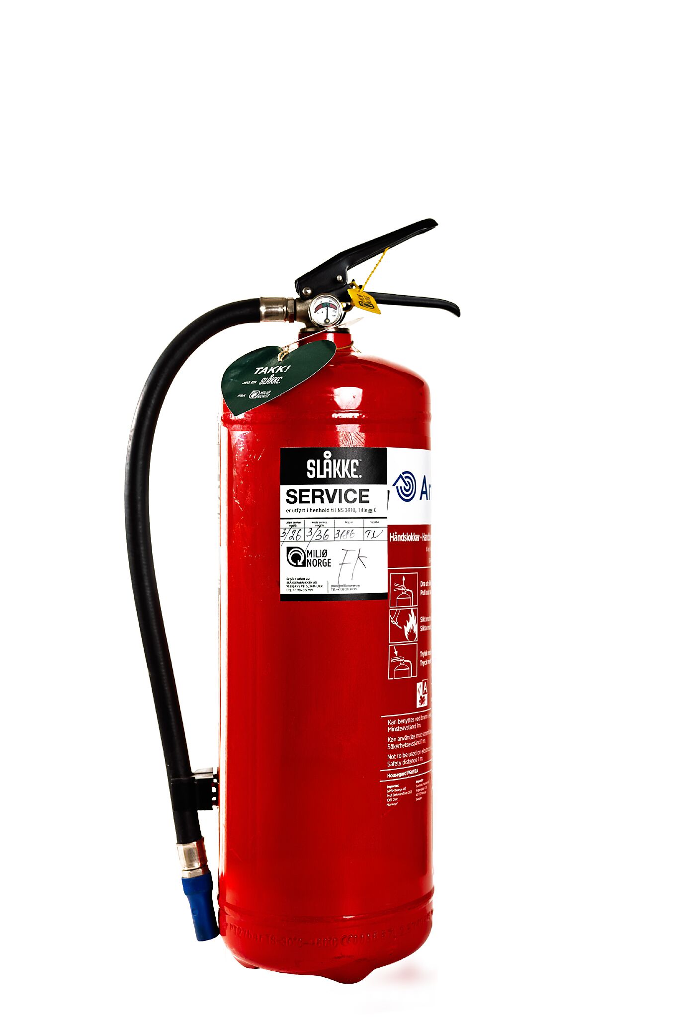 Slåkkefabrikken Slåkkefabrikken Brannslukker pulver 55A 6kg 4