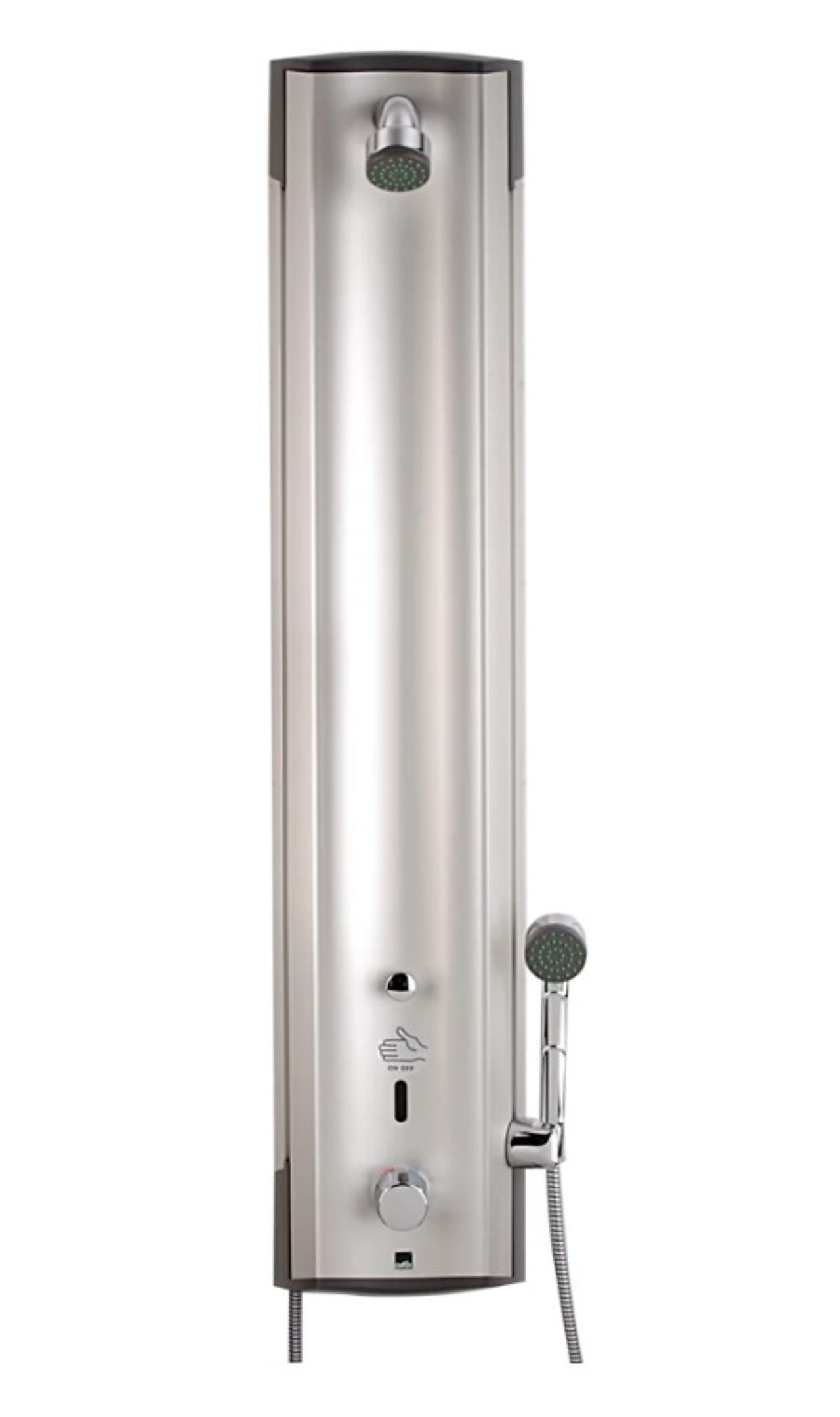 Oras Oras Electra berøringsfri dusjpanel 12V strømdrift. Tilkobling bak, for kaldt og varmt vann og hånddusj 1