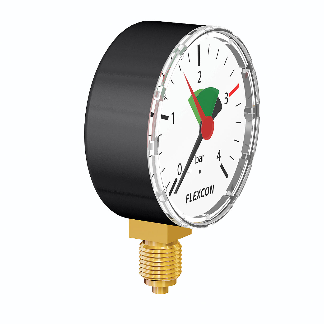 MANOMETER 0-4 BAR MAKS. DRIFTSTR. 2,5 BAR RAD.ANSL. Ø63MM ⅜" 2