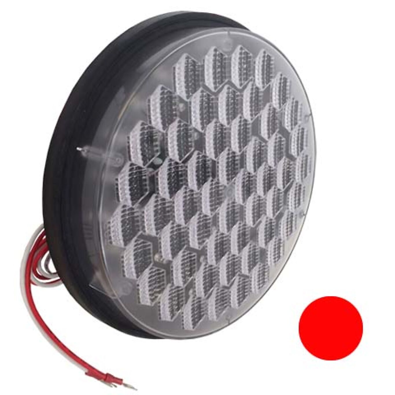 R6 led diode-lampe 12v rød ø210 m/70cm kabel og kontakt 1