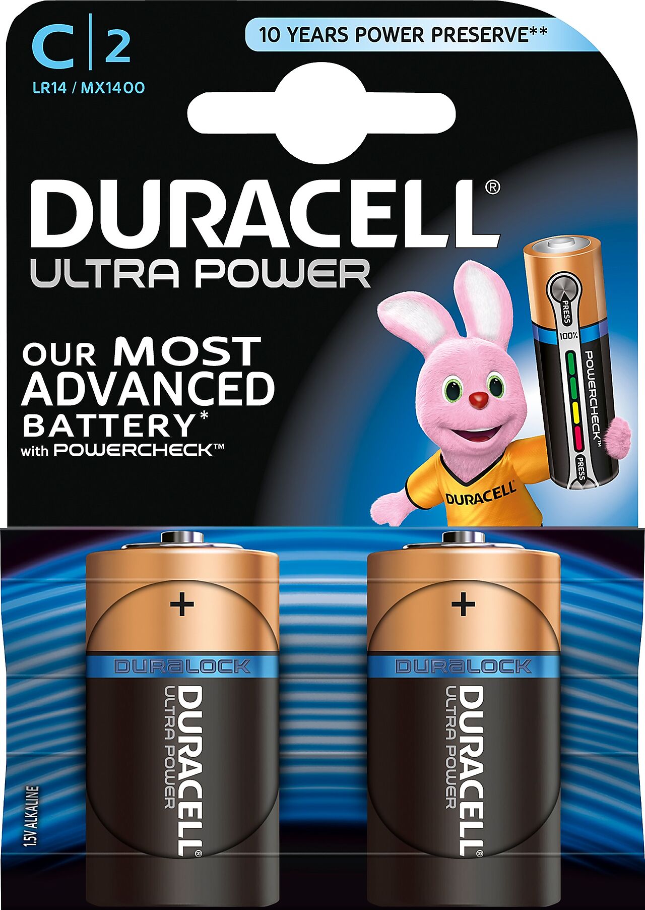 Duracell Batteri M3 C-MN1400 1,5V (2 stk) 1