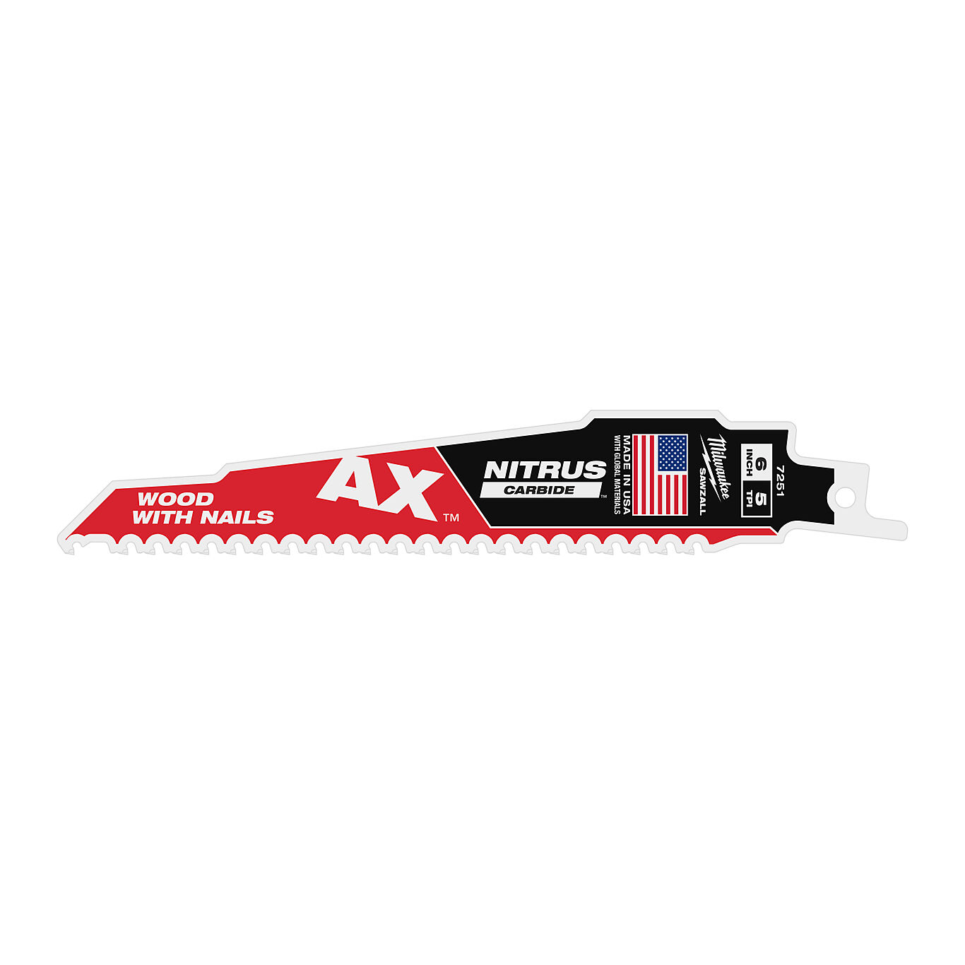 Milwaukee Milwaukee AX NITRUS Bajonettsagblad TREVERK m/SPIKER 5TPI 150MM 1PK 1