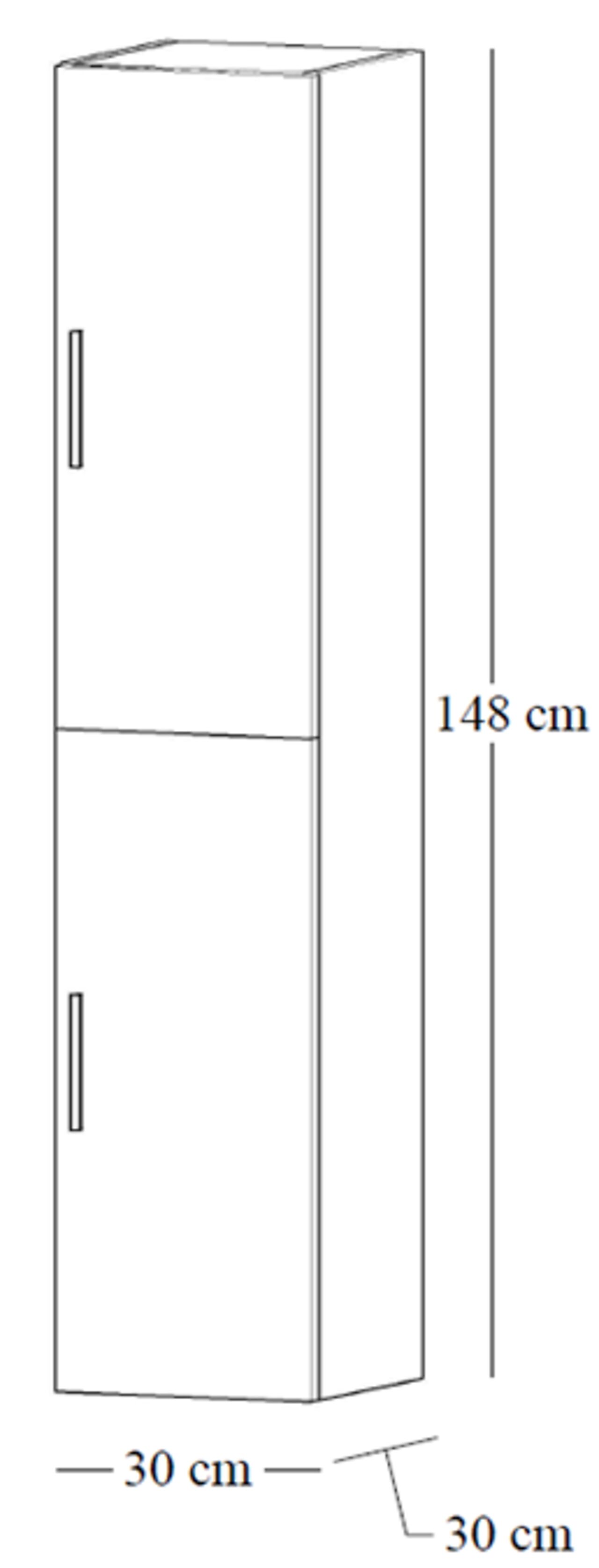 Alterna Alterna Malin 30 cm høyskap med 2 dører hvit matt 1