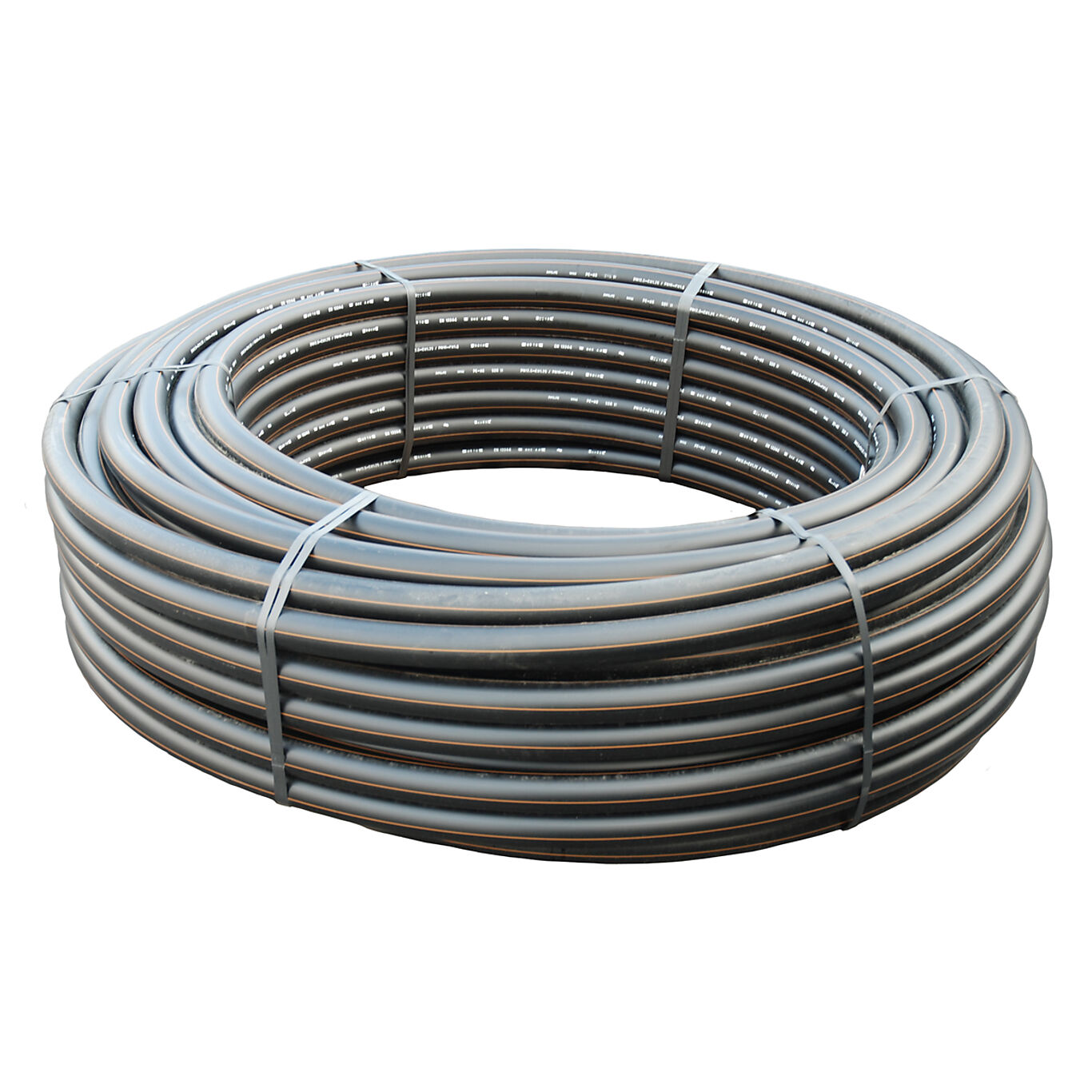 Trykkavløpsrør 63 mm PE100 SDR11 m/ rødbrun stripe 1