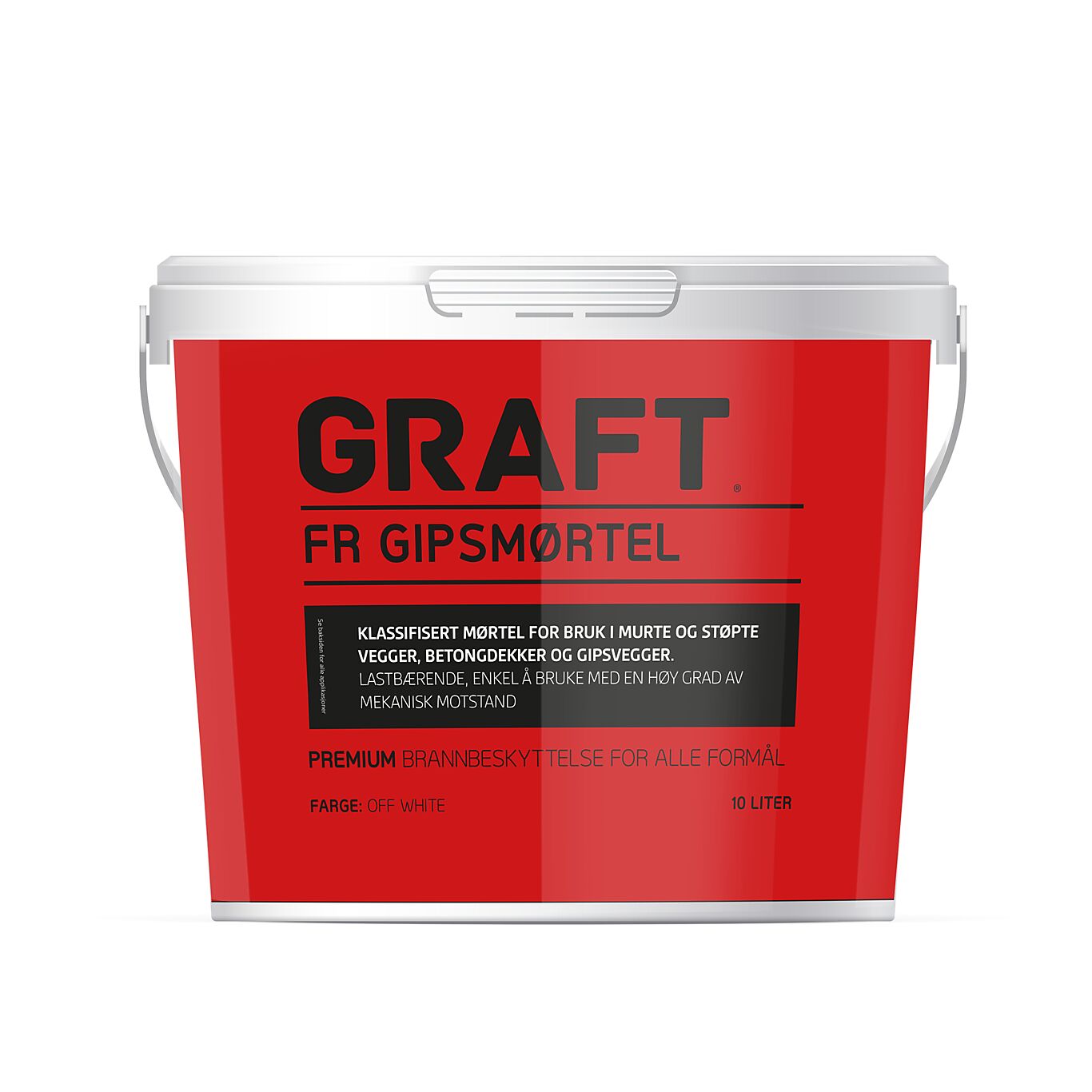 Graft brannstøpemasse gipsbasert 10 liter spann