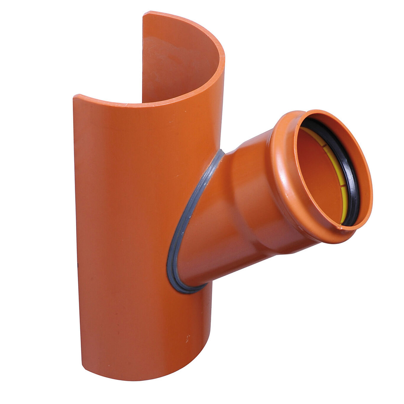 Sadelstykke 160x110 mm PP f/PVC og PP grunnavløpsrør 45° 1