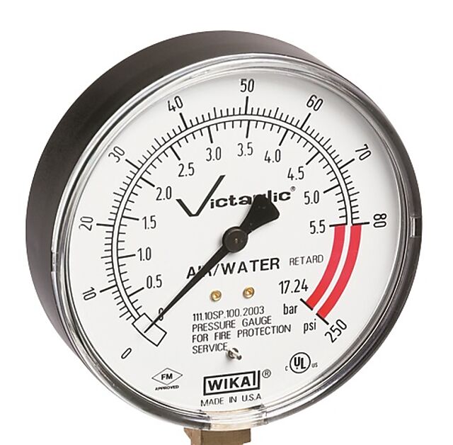 Victaulic Manometer til sprinkler Press Gauge 0-25 bar 1/2NPT 1