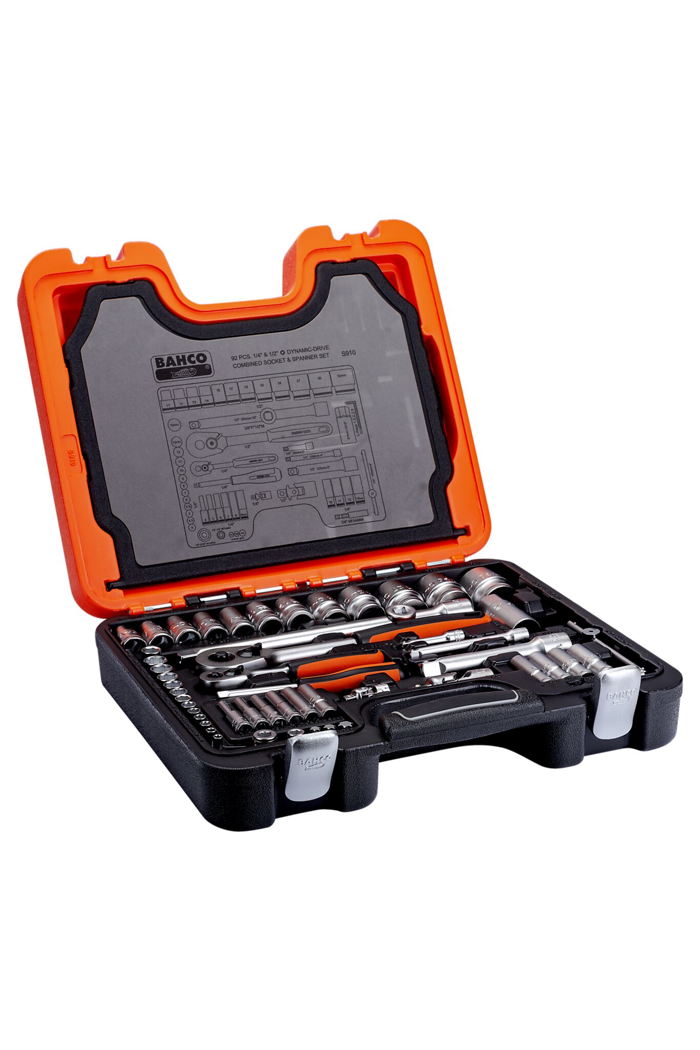 Bahco Pipenøkkelsett  1/4"+1/2" 91 deler 2
