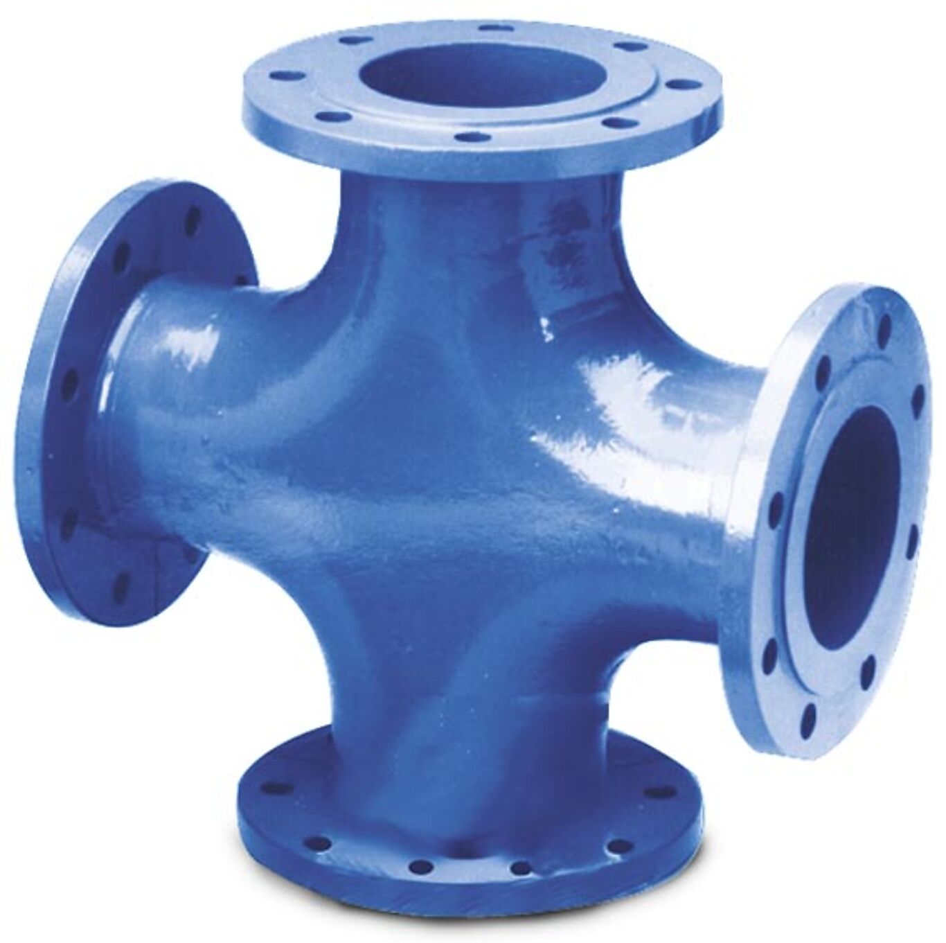Flensekryss DN100 duktilt 1