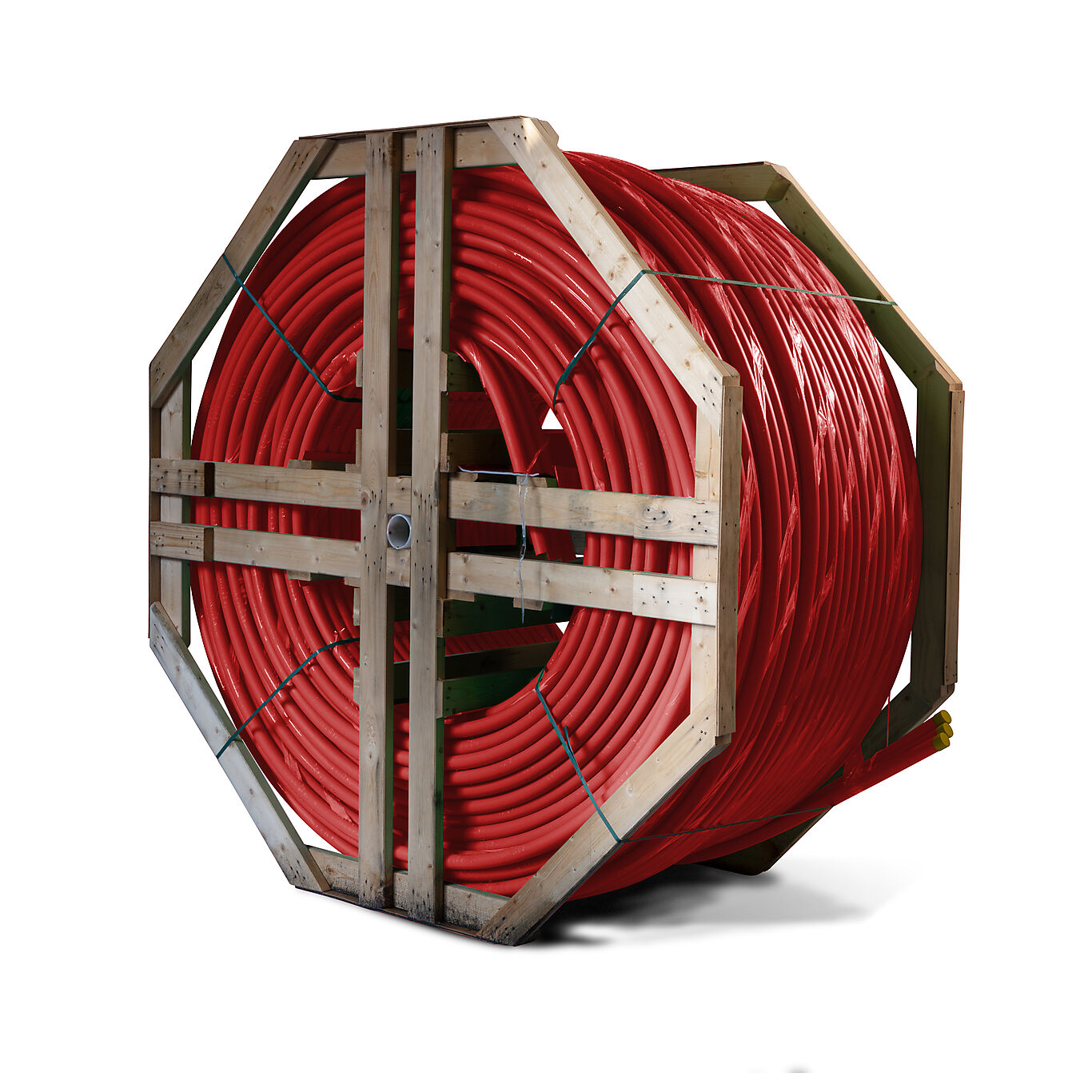 Kabelrør 3x40 mm rød DL à 500 meter inkl.trommel 1