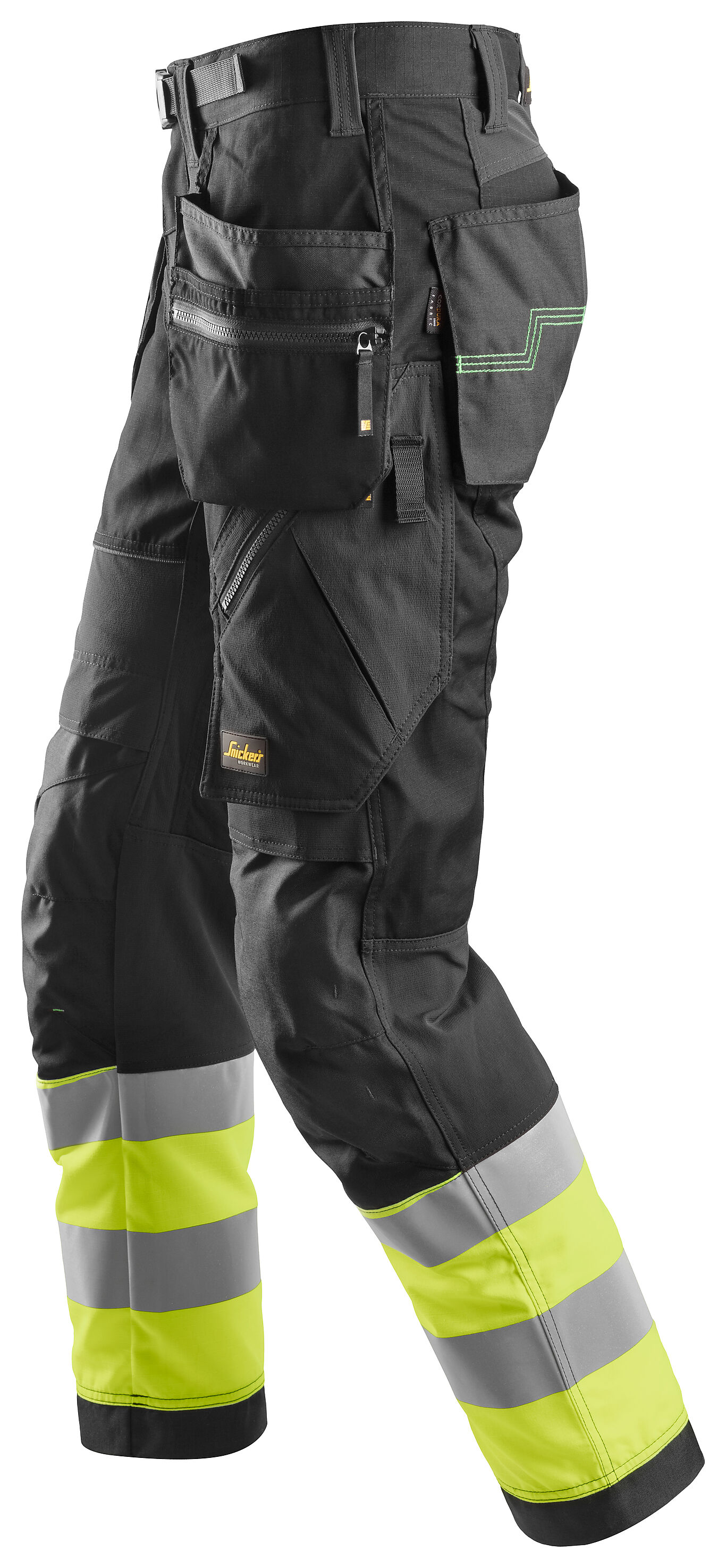 Snickers Workwear Snickers Workwear Flexiwork High-Vis Bukse 6931 Kl1 Sort/Gul 046 4