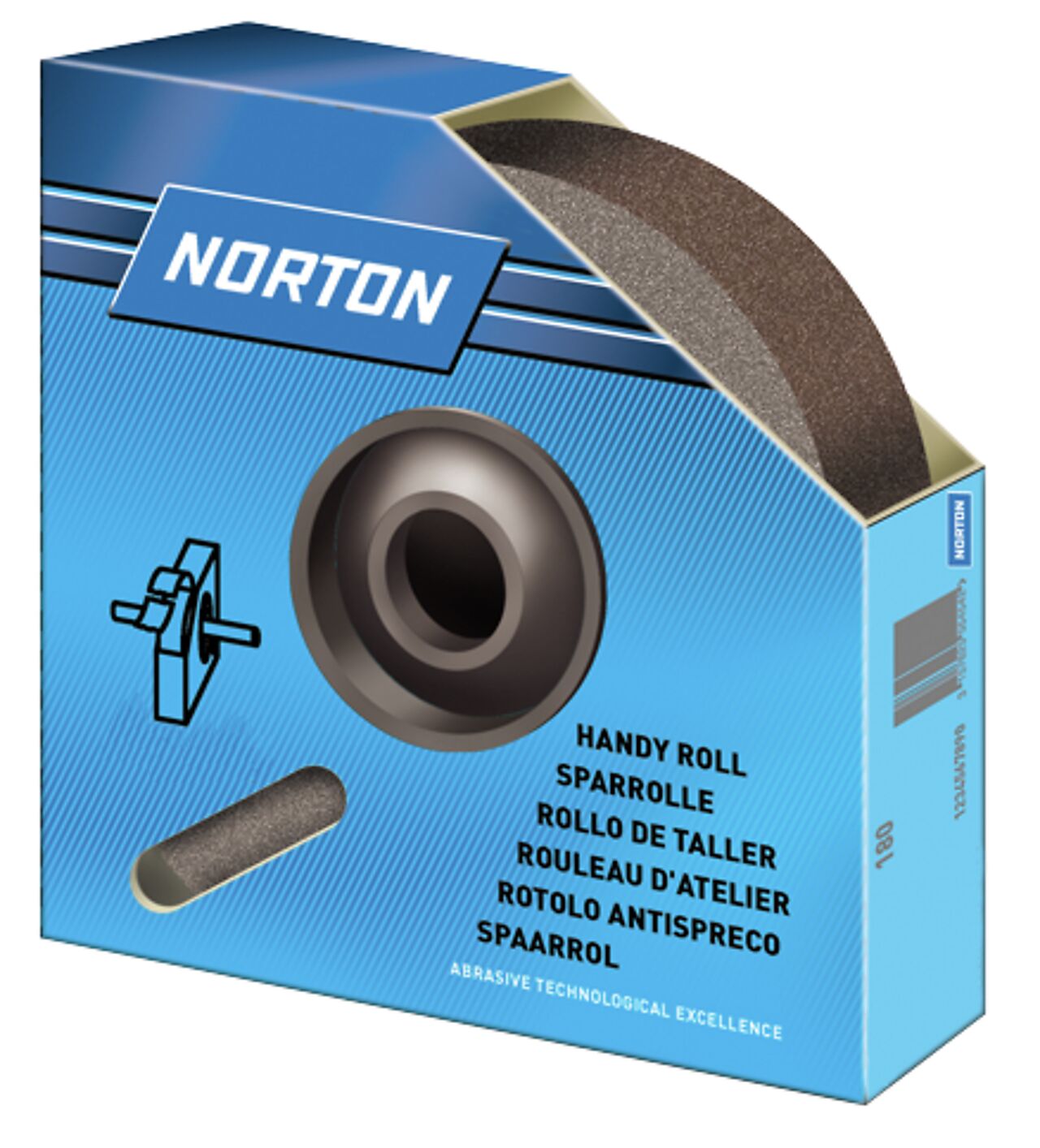 Norton Slipelerret K80 38 mm x 25 m 1
