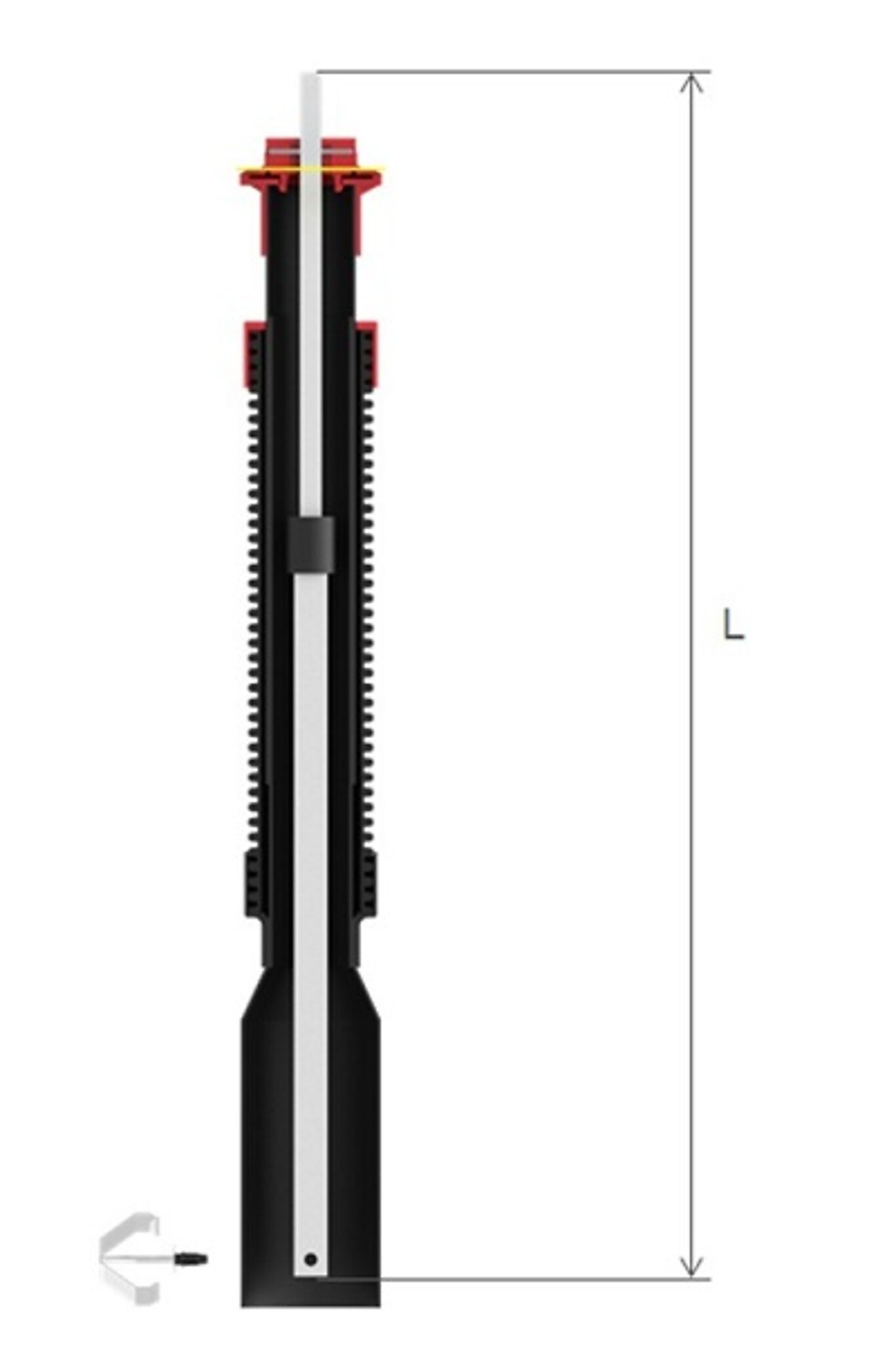 Teleskopisk spindelforlenger, GF