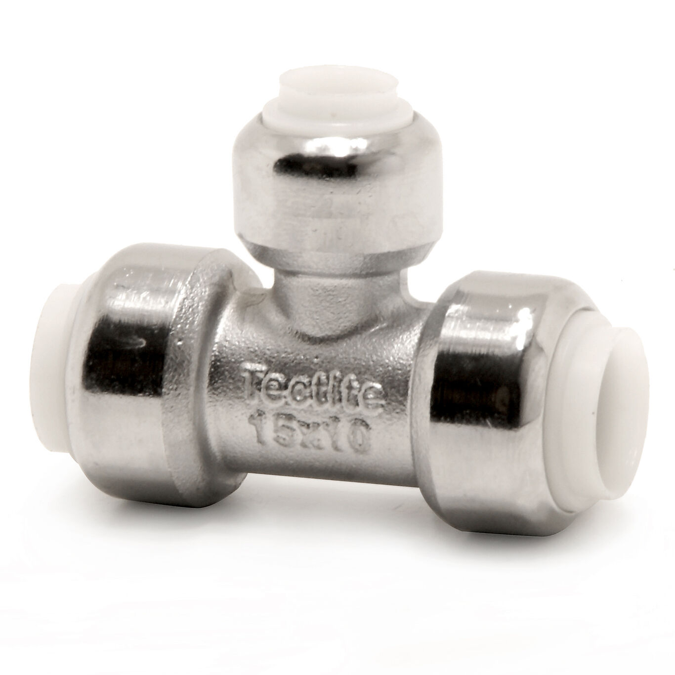 Tectite T-rør 15 x 12 x 15 mm forkrommet 1