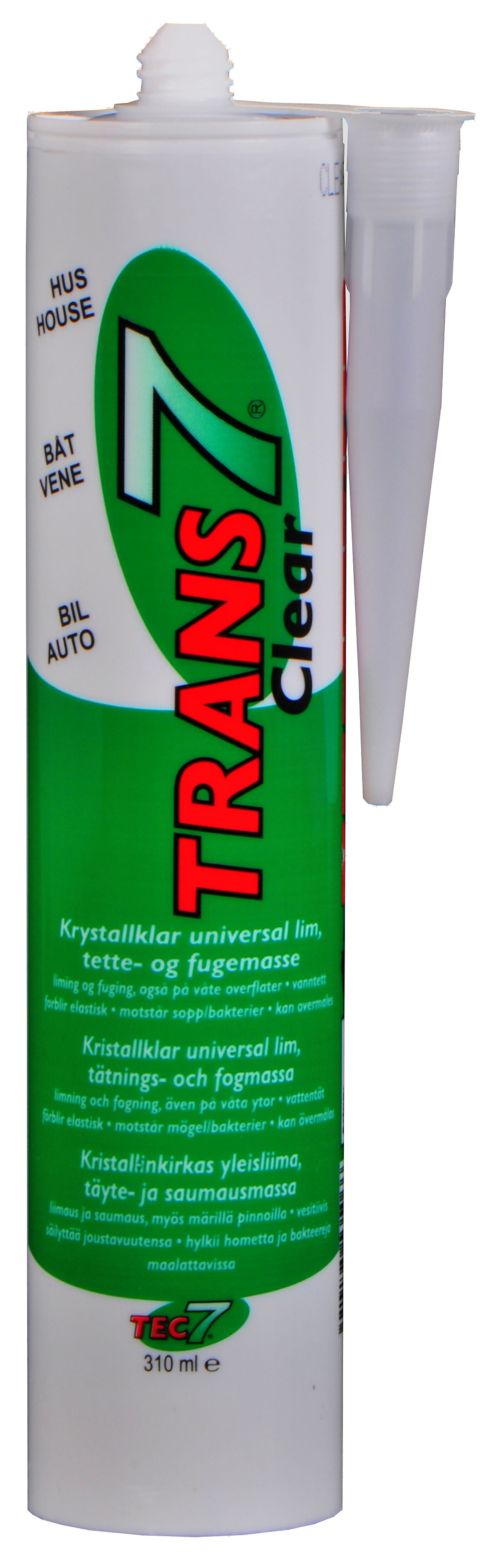 Trans7 lim- /fugemasse krystallklar 310 ml